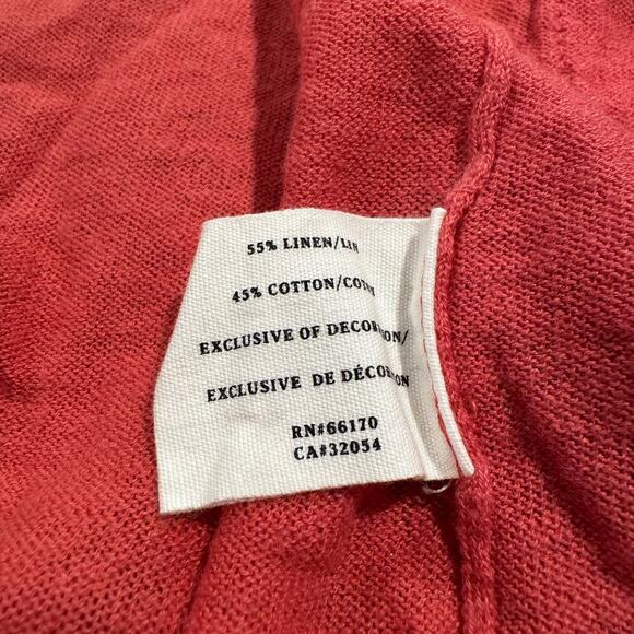 Sparrow Cardigan Sweater Linen Coastal Grandma Cottage Preppy Minimalist Open XS - Picture 3 of 5